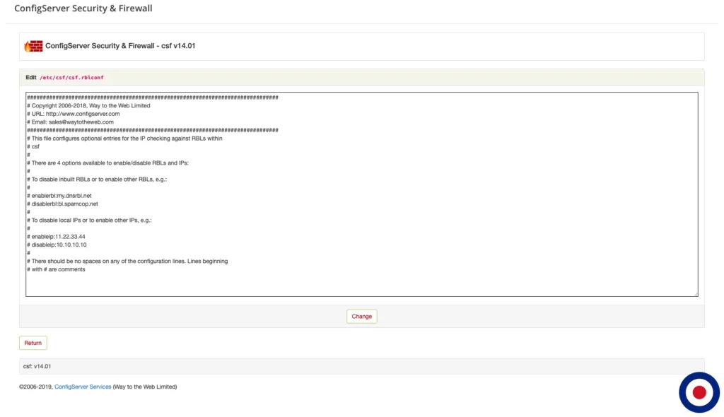 CSF IP Blacklist Check RBL File