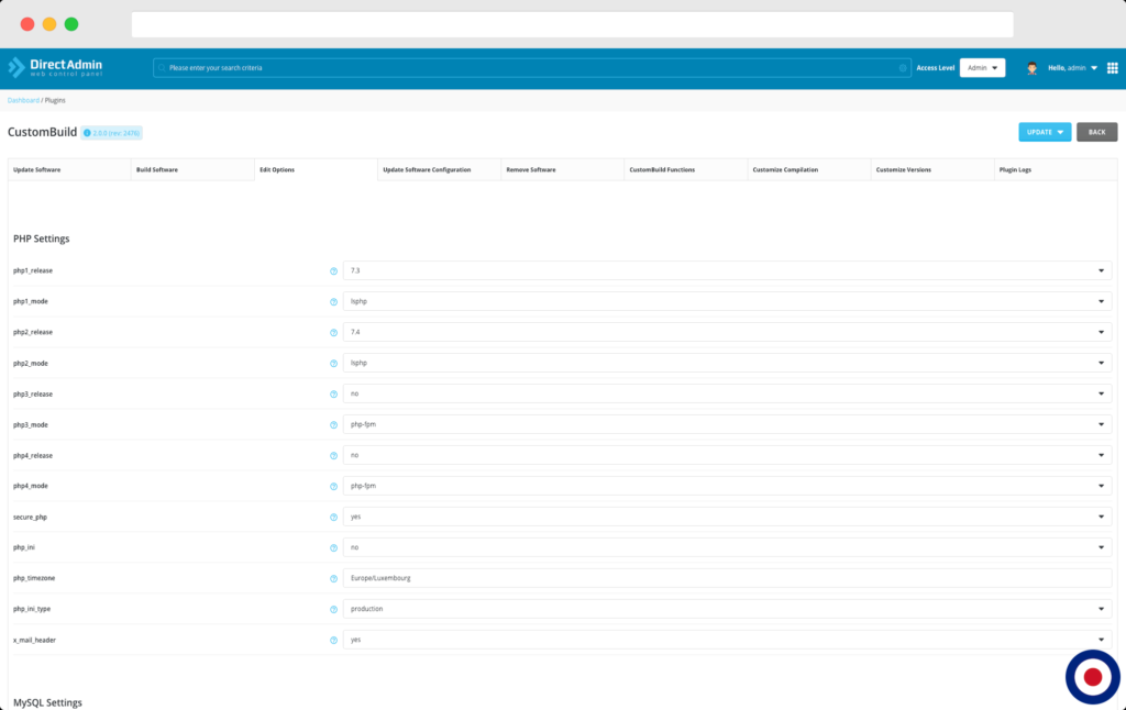 How to Install DirectAdmin - CustomBuild