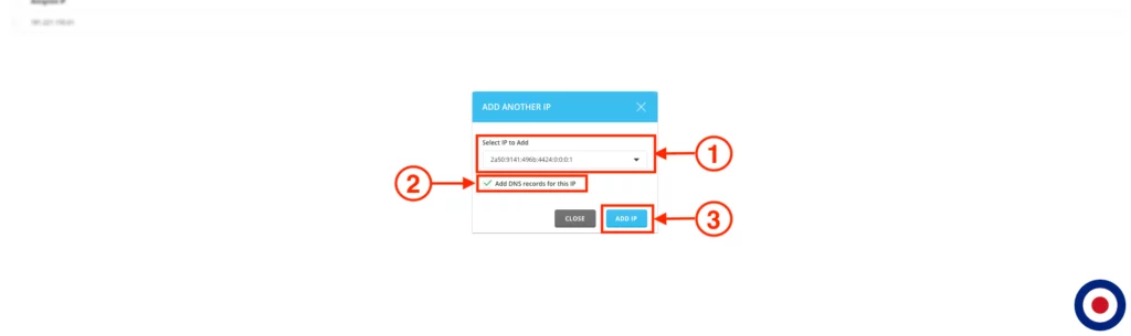 Add IPv6 User - Select IPv6 Address