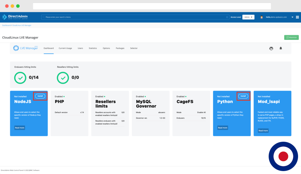 How to Install CloudLinux and CageFS with OpenLiteSpeed and DirectAdmin