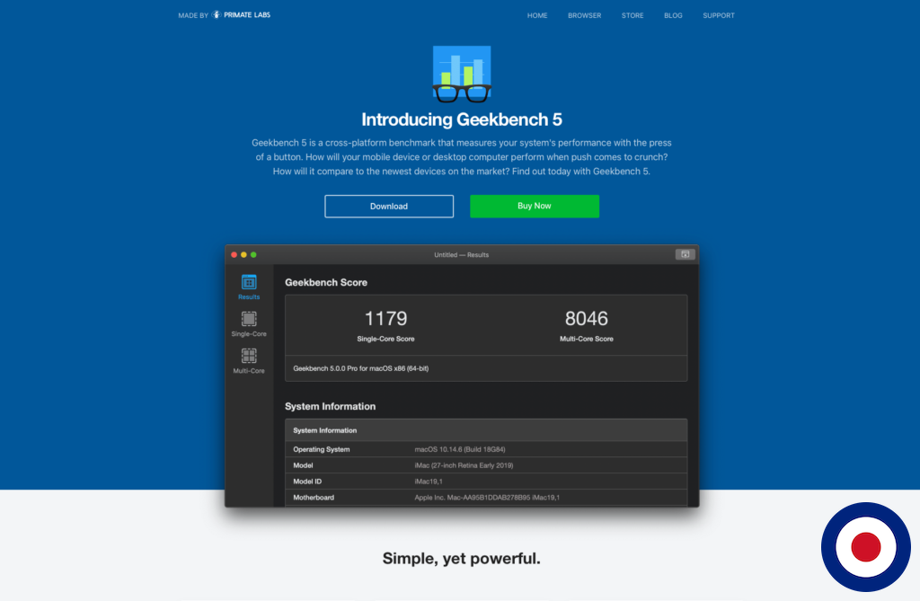 Geekbench Website