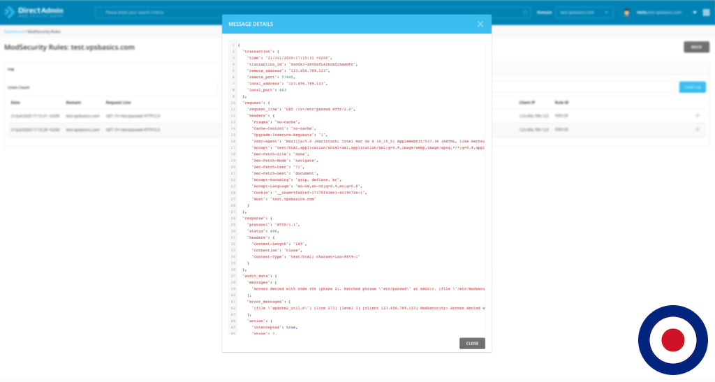 How to Enable, Manage and Disable ModSecurity Rules with DirectAdmin