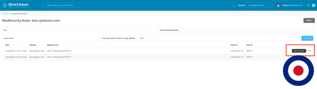 How to Enable, Manage and Disable ModSecurity Rules with DirectAdmin