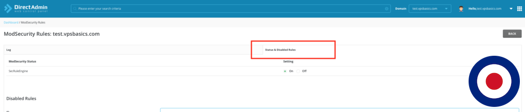 How to Enable, Manage and Disable ModSecurity Rules with DirectAdmin